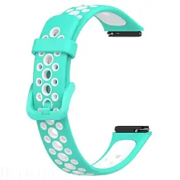 Ремешок BeCover Vents Style для Huawei Band 7/Honor Band 7 Turquoise-White (709444)