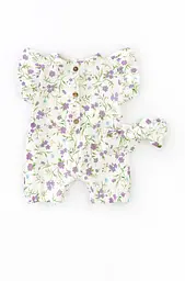Муслиновый песочник для девочки на пуговицах Violet Flowers с повязкой