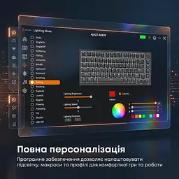 Клавіатура Ajazz AK820 Red Switch USB-C UA Black (AK820-R-B) - мініатюра 12