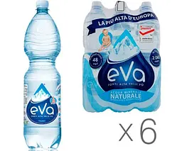 Acqua Eva, 1,5 л, Упаковка 6 шт., Аква Ева, Вода гірська, негазована, ПЕТ - мініатюра 2