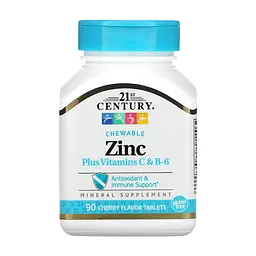 Цинк, вітамін C і B6 Zinc Plus Vitamins C & B-6 - 90 tabs Cherry
