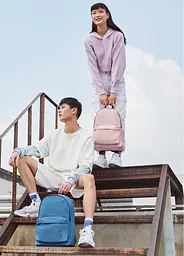Рюкзак RunMi 90 Ninetygo Youth College Backpack Pink 15L - мініатюра 6