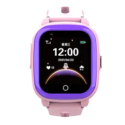Дитячий смарт годиник Lemfo DF76 з GPS трекером, 4G сім картою та прослушкою Наручний розумний годинник-телефон для дітей Рожевий - мініатюра 2