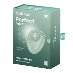 Вібратор на палець Satisfyer Perfect Pair 3 6.7 см зелений - мініатюра 5