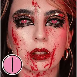 Рожеві Контактні лінзи EliteLens Недзуко Камадо Пінк 2 шт. - мініатюра 2