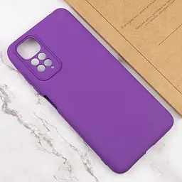 Чохол TPU GETMAN Liquid Silk Full Camera для Xiaomi Redmi Note 11 (Global) / Note 11S Фіолетовий / Purple - мініатюра 4
