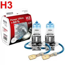 Автолампа галогенна Power Ultra +60% H3 12V 55W 2 шт (12030PUS)