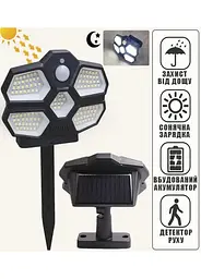 Вуличний світильник Solar Induction Lamp SH-580A • LED ліхтар із сонячною панеллю та датчиком руху - мініатюра 6
