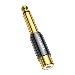 Перехідник 6.35 мм на RCA UGREEN HIFI Audio 6.35 mm Male to RCA Female Adapter. Black (80731) - мініатюра 6