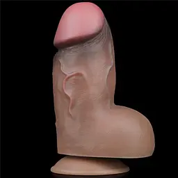 Реалістичний фалоімітатор LoveToy Nature Cock 18.2 см коричневий - мініатюра 4