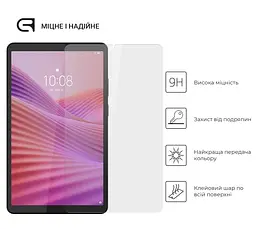 Захисне скло для планшета Lenovo Tab One, Glass.CR, загартоване скло 9H, 2.5D, повне проклеювання, з олеофобним покриттям, проста установка та сумісність з чохлами всіх типів (Case friendly), ArmorStandart (ARM86695) - мініатюра 2