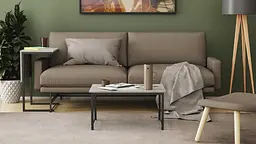 Стіл журнальний приставний Террі Комбо Ferrum-decor 345x662x440 Чорний метал ДСП Бетон 16 мм (FRD-105142) - мініатюра 2