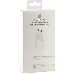 Комплект зарядного пристрою Apple PD 25W iPhone 14 Pro Max 1:1 Type-C to Lightning 1m iPhone 14 / iPhone 15 / iPhone 15 Pro Max White - мініатюра 4