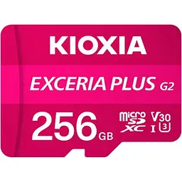 Карта пам'яті Kioxia microSDXC Exceria Plus G2 256GB Class 10 UHS-I U3 V30 (LMPL2M256GG2) [163976]