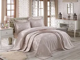 Покривало з наволочками Miray Beige 240 x 260 см Gardines pbe0051050 - мініатюра 1