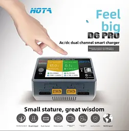 Зарядний пристрій двоканальний HOTA D6 Pro Dual 325W 15A 1-6S LiPo AC/DC FPV бездротова зарядка Black (18768) - мініатюра 4
