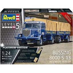 Збірна модель Revell Вантажна машина Bussing 8000 S13 з причепом рівень 5, масштаб 1:24, 716 деталей (RVL-07580) - мініатюра 16