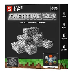 Магнітний конструктор Same Toy Creative Set Cobblestone 20 ел. (MCRAFT-4004-SM)