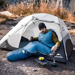 Спальник Naturehike Pro MG120 CNK2550WS044, p-p L, блакитний - мініатюра 2