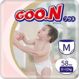 Трусики-підгузки Goo.N Plus М (6-12 кг) 58 шт. для дітей унісекс (878586)