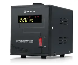 Стабілізатор напруги Real-EL Stab Energy-1000 Black 800 Вт (EL122400012)