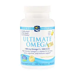 Жирные кислоты Nordic Naturals Рыбий Жир, Вкус Лимона, Ultimate Omega, Lemon, 1000 мг, 60 (NOR-01799)