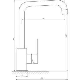 Змішувач для кухні TOPAZ BARTS TB 07423-H36 - мініатюра 4