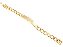 Браслет XUPING Позолота 18K "Панцирне Плетіння та Декоративна Пластина з Грецьким Візерунком" L= 20,5 см х 1 (844345) - мініатюра 2