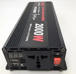 Автомобільний інвертор-перетворювач напруги 12 V-220 V з чистою синусоїдою для котла, насоса та холодильника 2000 W UKC NFA 2000D 12 V-220 V 2000 Вт