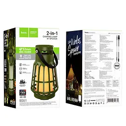 Bluetooth Колонка BS61 Wild fun outdoor campinh light Olive Green Hoco teh0029783 - мініатюра 3