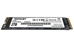 Твердотільний SSD накопичувач 2Tb, Patriot P320, PCI-E 3.0 x4, M.2 2280, 3D TLC, 3000/2200 МБ/с (P320P2TBM28) - мініатюра 2