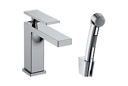 Змішувач для умивальника Hansgrohe Tecturis E з гігієнічним душем chrome 73210000