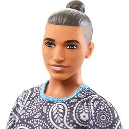 Лялька Barbie Кен Модник в футболці з візерунком пейслі, 31,5 см (HPF80) - мініатюра 4