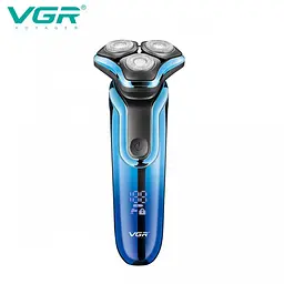 Електробритва акумуляторна VGR V-313 BLUE, роторна, вологозахист IPX7 - мініатюра 2