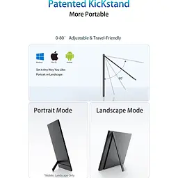 Портативний монітор Arzopa 14" A1S Grey EU [157117] - мініатюра 8