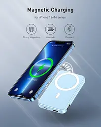 Магнітний павербанк 10000 mAh MagSafe / Power Bank Type-C / Повербанк магнітний бездротовий 22, 5 W - мініатюра 5
