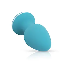 Анальна пробка Cala Azul Blanca Vibrating Anal Plug 8.3 см (бірюзовий) - мініатюра 2