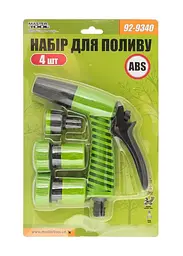 Набір для поливу Mastertool 92-9340 1 пістолет x 1 адаптер x 2 конектори (у наборі 4 шт.) - мініатюра 2