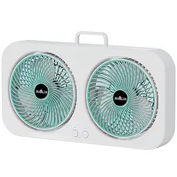 Настільний вентилятор F105 Dual-Fan Design 1800mAh Green