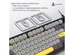 Клавіатура Ajazz AF98 Black USB-C Black Gray Yellow (AF98-BGY) - мініатюра 6