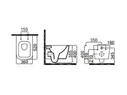 Унітаз підвісний з функцією біде Idevit Halley з кришкою Soft Close SETK3204-2615-001-1-6000, Білий - мініатюра 2