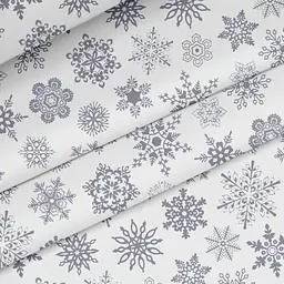 Скатертина Cosas Snowflakes CS1 водовідштовхувальна 100х100 см різнобарвна (Cloth_SnowflakesGrey_DUK_100x100) - мініатюра 4