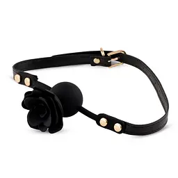 Кляп Black Rose Ball Gag чорний - мініатюра 1