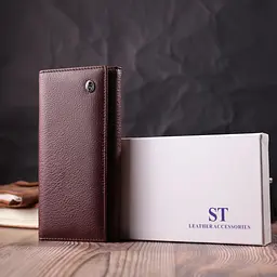 Жіночий гаманець горизонтального формату з натуральної шкіри ST Leather 22515 бордовий - мініатюра 10
