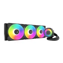 Система рідкого охолодження Arctic Liquid Freezer III Pro 420 A-RGB, чорний, вентилятори 3х140 мм, 400-2500 оборотів/хв.