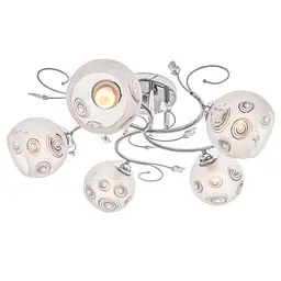 Люстра стельова Brille в спальню E27 60W CH (LK-584C/5) - мініатюра 3
