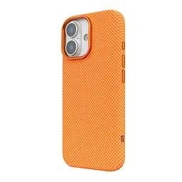 Карбоновый чехол для Apple iPhone 17, LikeCarbon2 MagCase, оранжевый, тонкий защитный чехол-панель из поликарбоната с магнитами N52, MagSafe, противоударный, совместимый с беспроводной зарядкой, приподнятые края для защиты камеры, ArmorStandart (ARM88614) - мініатюра 5