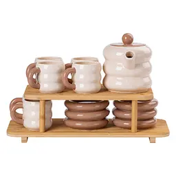 Чайний сервіз Donut порцеляновий на 6 персон, бежевий Yiwu HP-15-20 - мініатюра 24