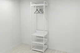 Шафа Гардероб Уні секція 3 серії Коннект Ferrum-decor 220x60x50см Білий метал ДСП Білий 32 мм (FRD-104531) - мініатюра 7