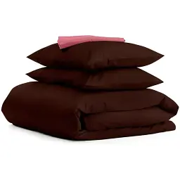 Комплект постільної білизни Cosas євро сатин CHOCOLATE CS3 200 x 220 см (Сатин_Шоколад_ПудраП_200)